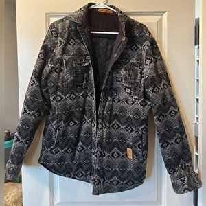 Nifty Genius Men's Aztec Reversible Brushed Cotton Jacket Size M